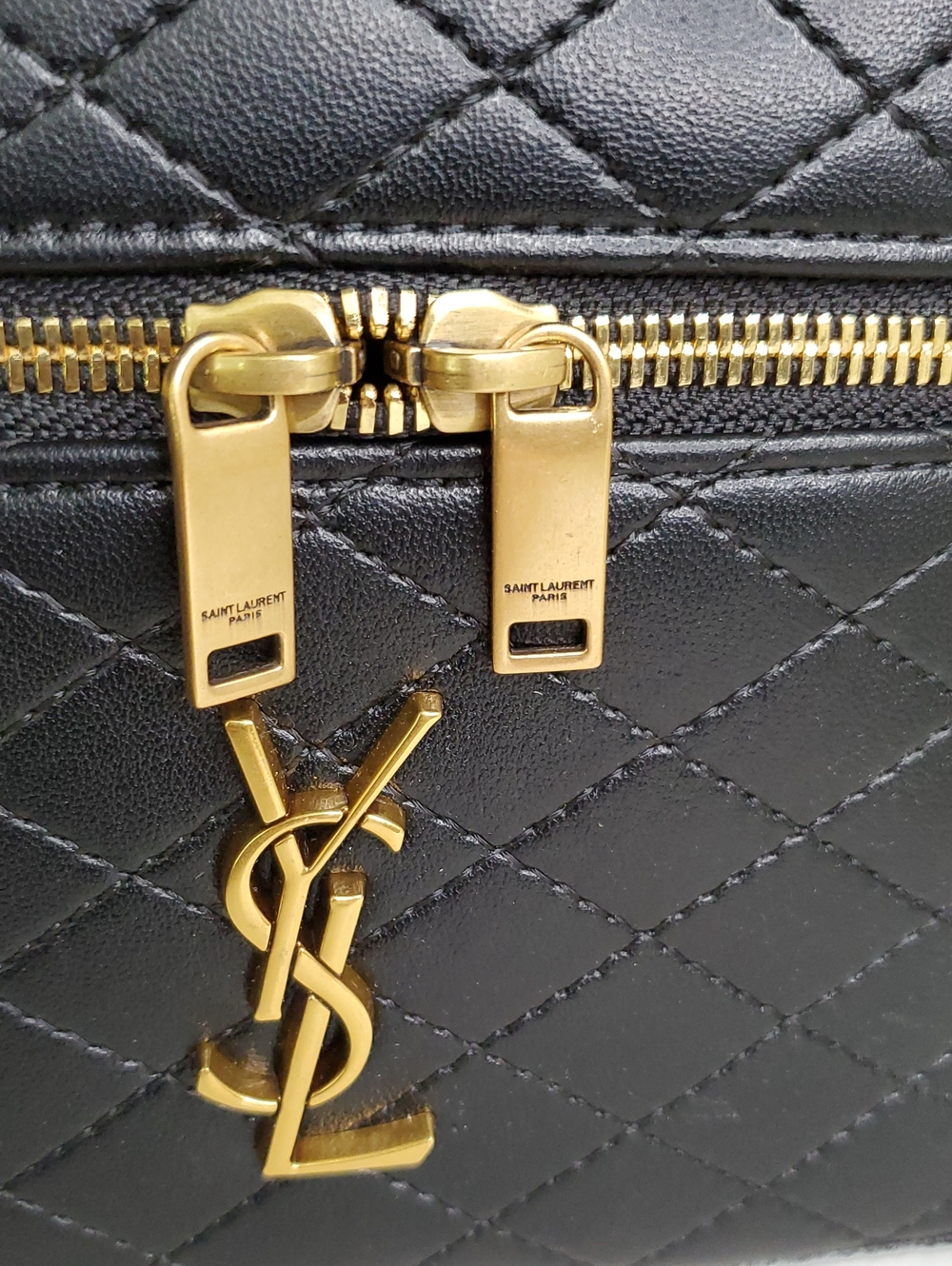 YSL Black Quilted Vanity Satchel with Gold Hardware - Picture 6 of 15